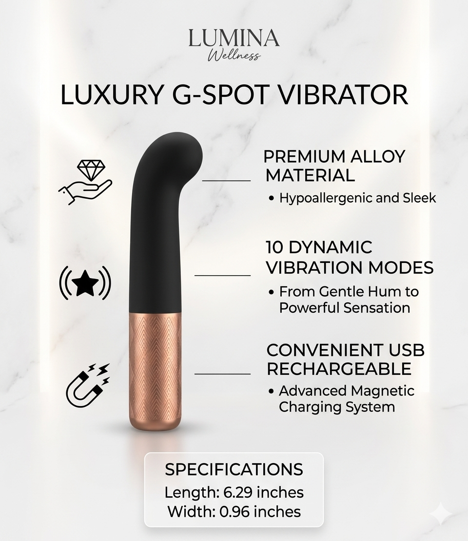 Aura Mini Wand Massager - Black Waterproof Personal Body Relief Tool with Magnetic Charging