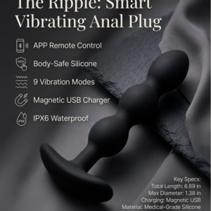 Smart App-Controlled Vibrating Anal Plug - Medical Grade Silicone Beaded Design